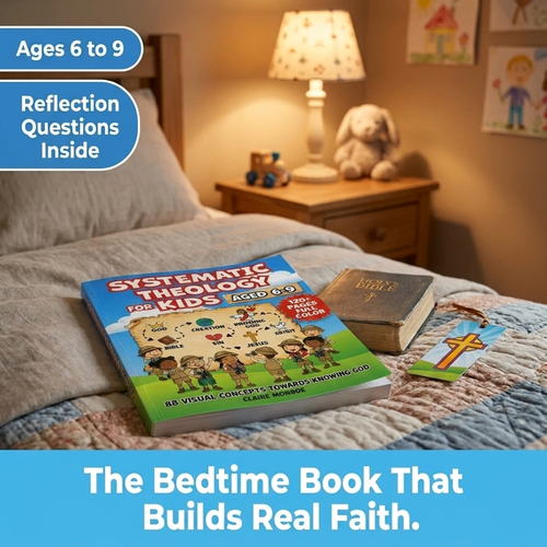Systematic Theology for Kids Aged 6-9 | 88 Full Color Visual Concepts | NLT Bible Verses & Reflection Questions | By Claire Monroe