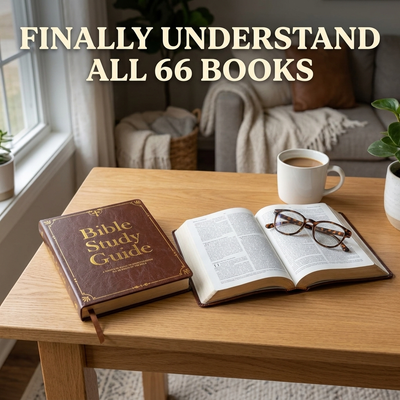 Bible Study Guide to Easy Understand 66 Books, with Life Application & Reflection Notes for Women & Men – Beginner-Friendly Study of All 66 Books | Premium Lay-Flat Hardcover Devotional Journal