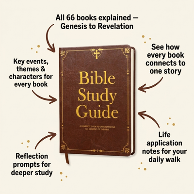 Bible Study Guide to Easy Understand 66 Books, with Life Application & Reflection Notes for Women & Men – Beginner-Friendly Study of All 66 Books | Premium Lay-Flat Hardcover Devotional Journal