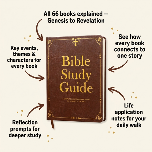 Bible Study Guide to Easy Understand 66 Books, with Life Application & Reflection Notes for Women & Men – Beginner-Friendly Study of All 66 Books | Premium Lay-Flat Hardcover Devotional Journal